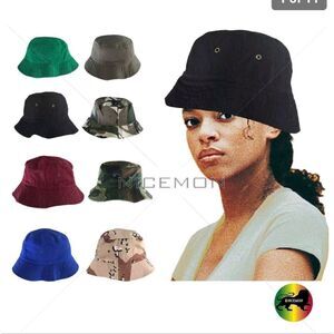 Unisex Bucket Hat Cap100% Cotton Twill bucket hat Cap Soft Comfortable 1SZ Fit